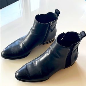 DKNY Black Leather Boots
